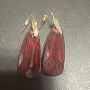 Kendra Scott Marty Red Teardrop Earrings